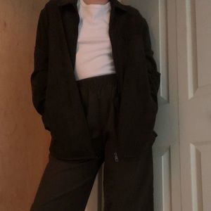 Suede Olive Green Jacket